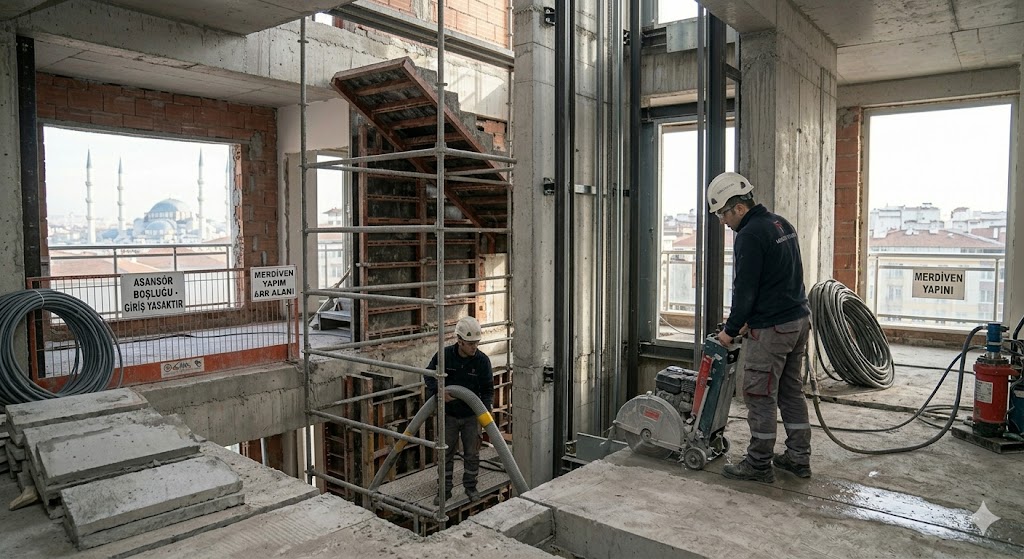 Merdiven ve Asansör Boşluğu Açma hizmet görseli